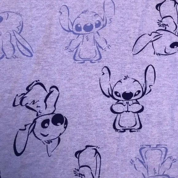 Disney Stitch Long Sleeve Lounge Top Sleepwear NEW Women Medium Oversized Purple - Picture 9 of 13